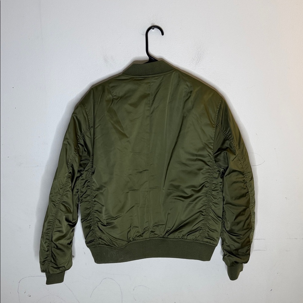 GAP Zip Front Olive Bomber Jacket Size XS - Picture 4 of 4